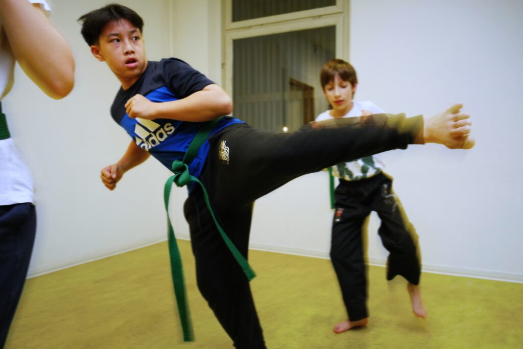 Kids Kickboxing Sanda - Kids training Kickboxing and Sanda in Kung Fu